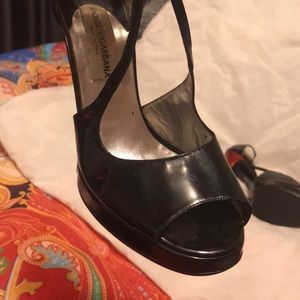 Black with red heels patent leather